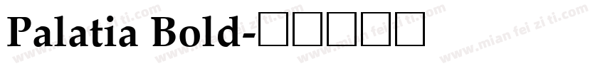Palatia Bold字体转换